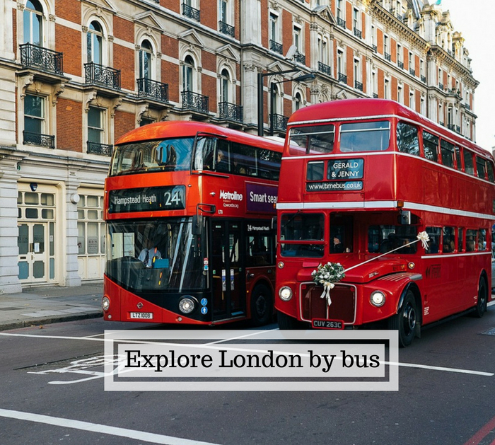 Exploring the sights of London by bus