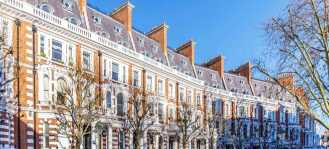 South Kensington London Victorian houses street view | Mowbray Court Hotel Kensington