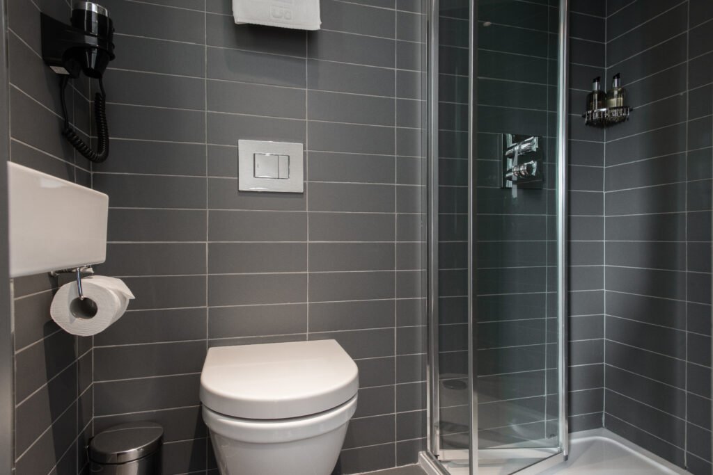Private bathroom at Mowbray Court Hotel, Earl's Court