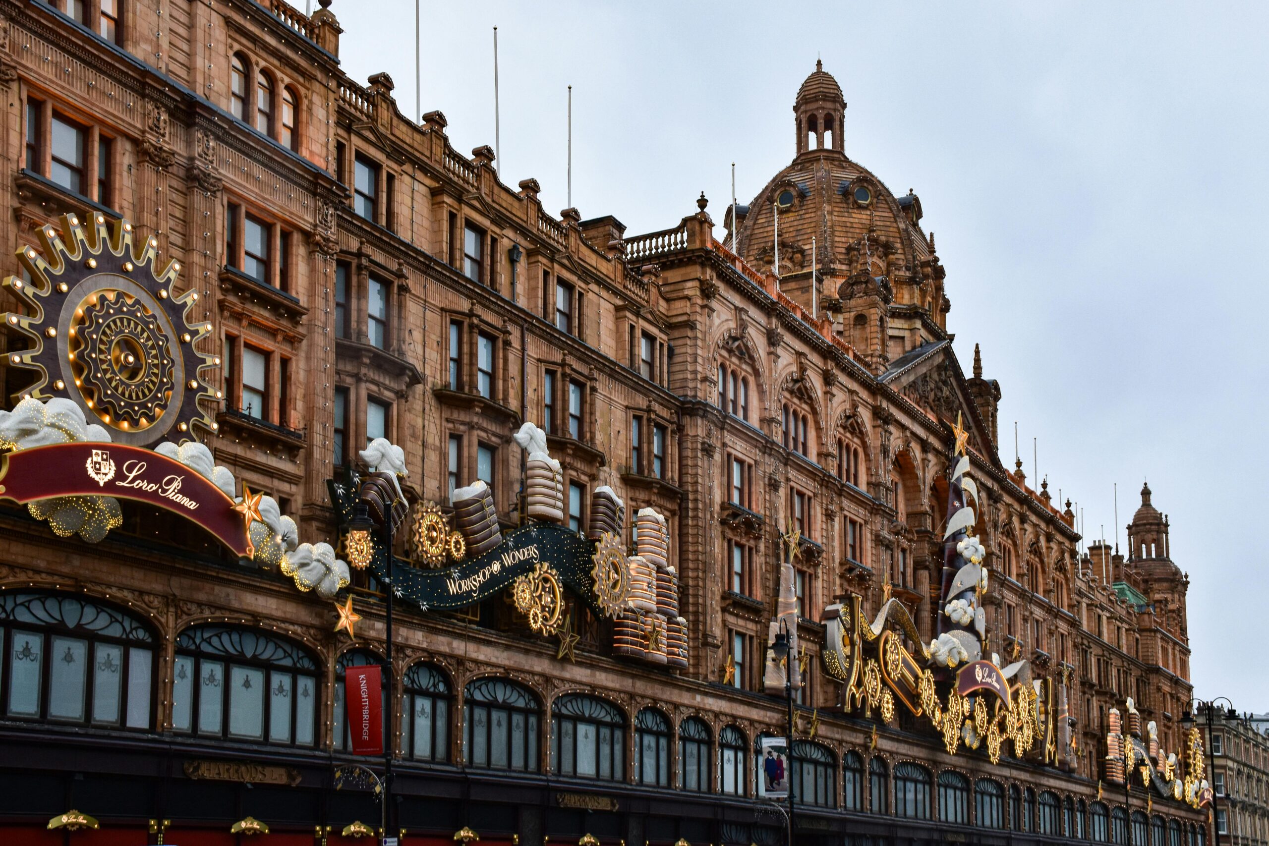 Harrods Department Store near Knightsbridge London close to Mowbray Court Hotel