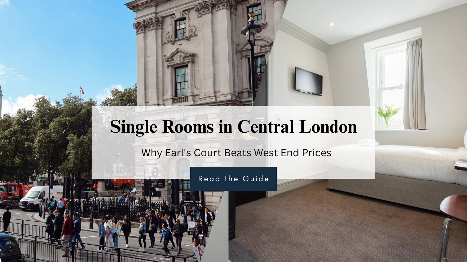 Single rooms in Central London near Earl’s Court with affordable hotel accommodation